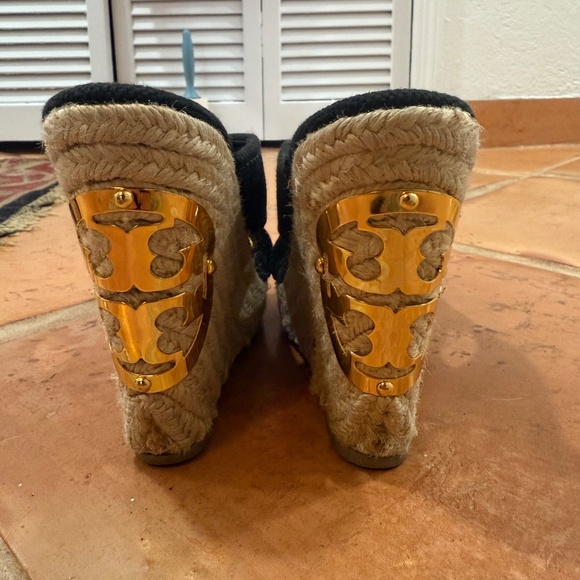 Tory Burch Canvas Espadrille Heels 8M - Picture 2 of 3